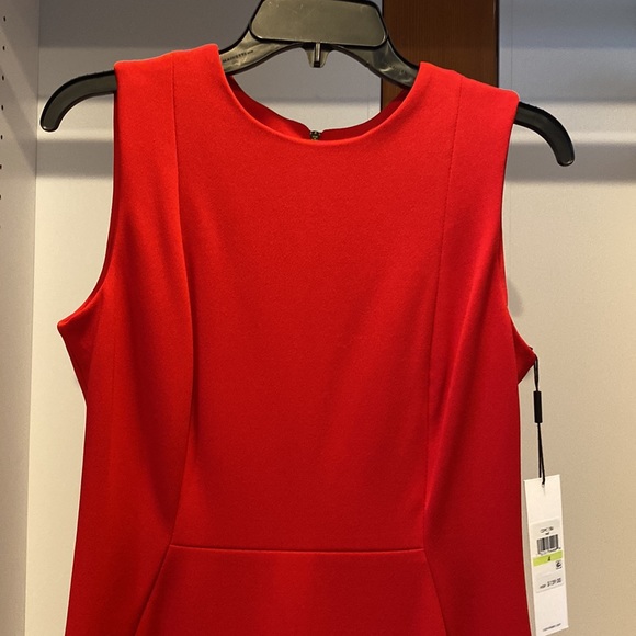 Calvin Klein RED Dress sz 4 - absolutely stunning on. - Picture 6 of 7